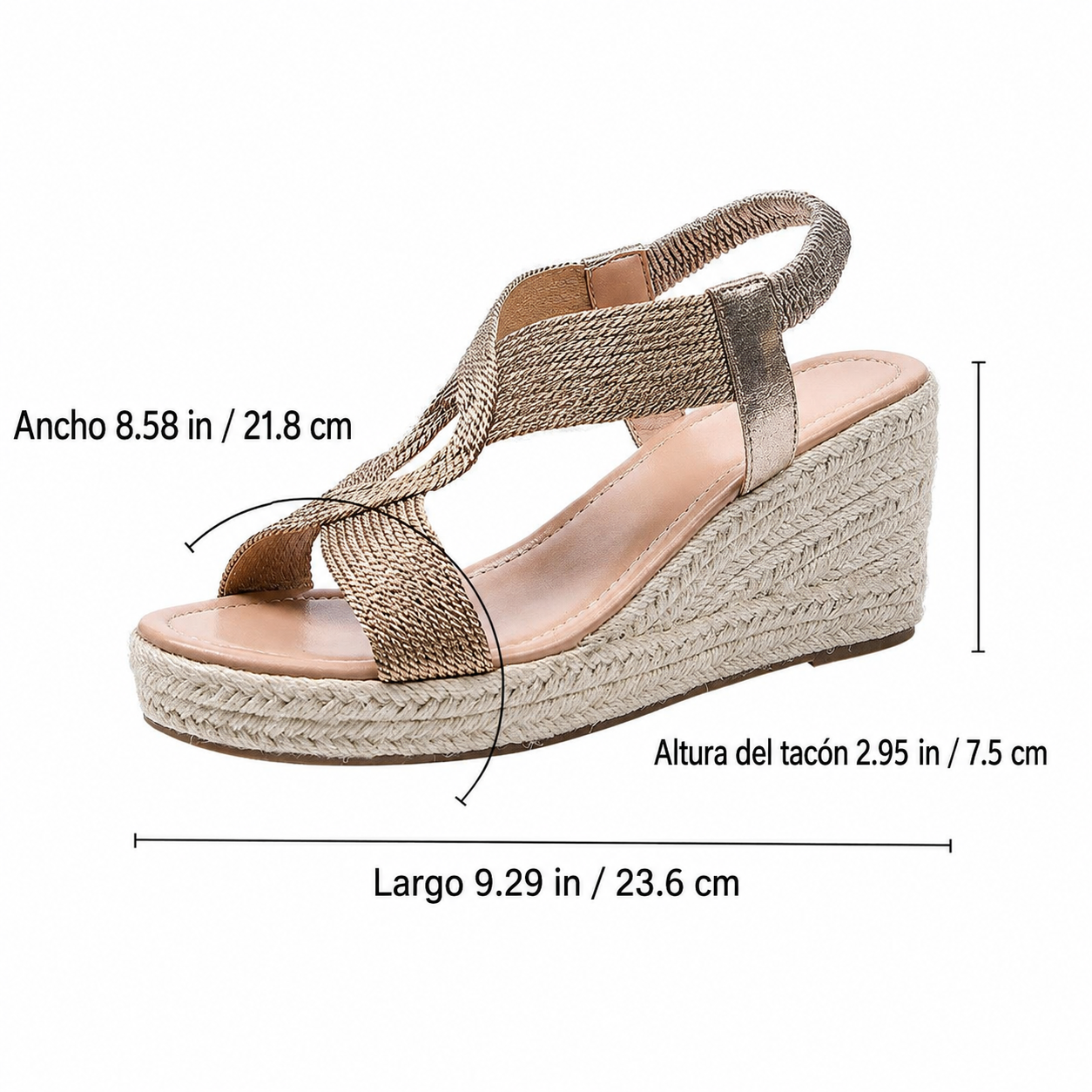 Aroa | wedge sandals with handcrafted woven detail