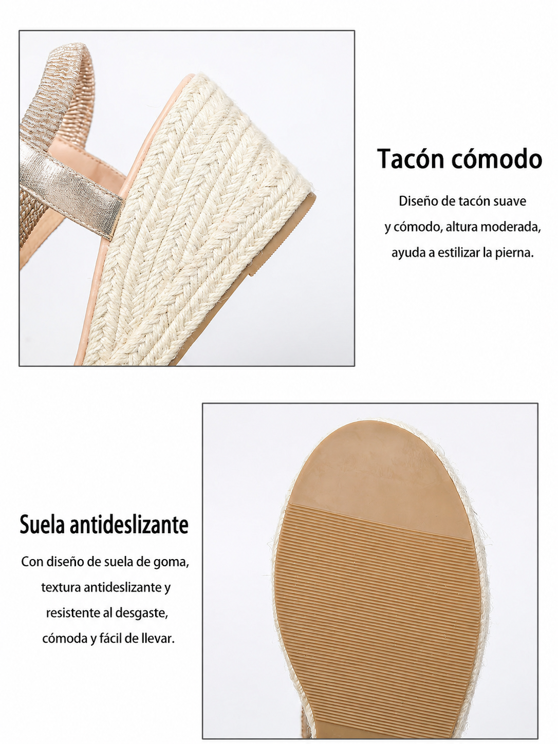 Aroa | wedge sandals with handcrafted woven detail