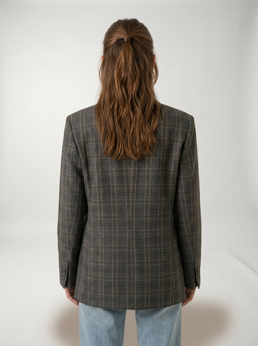 Grey Checked Blazer