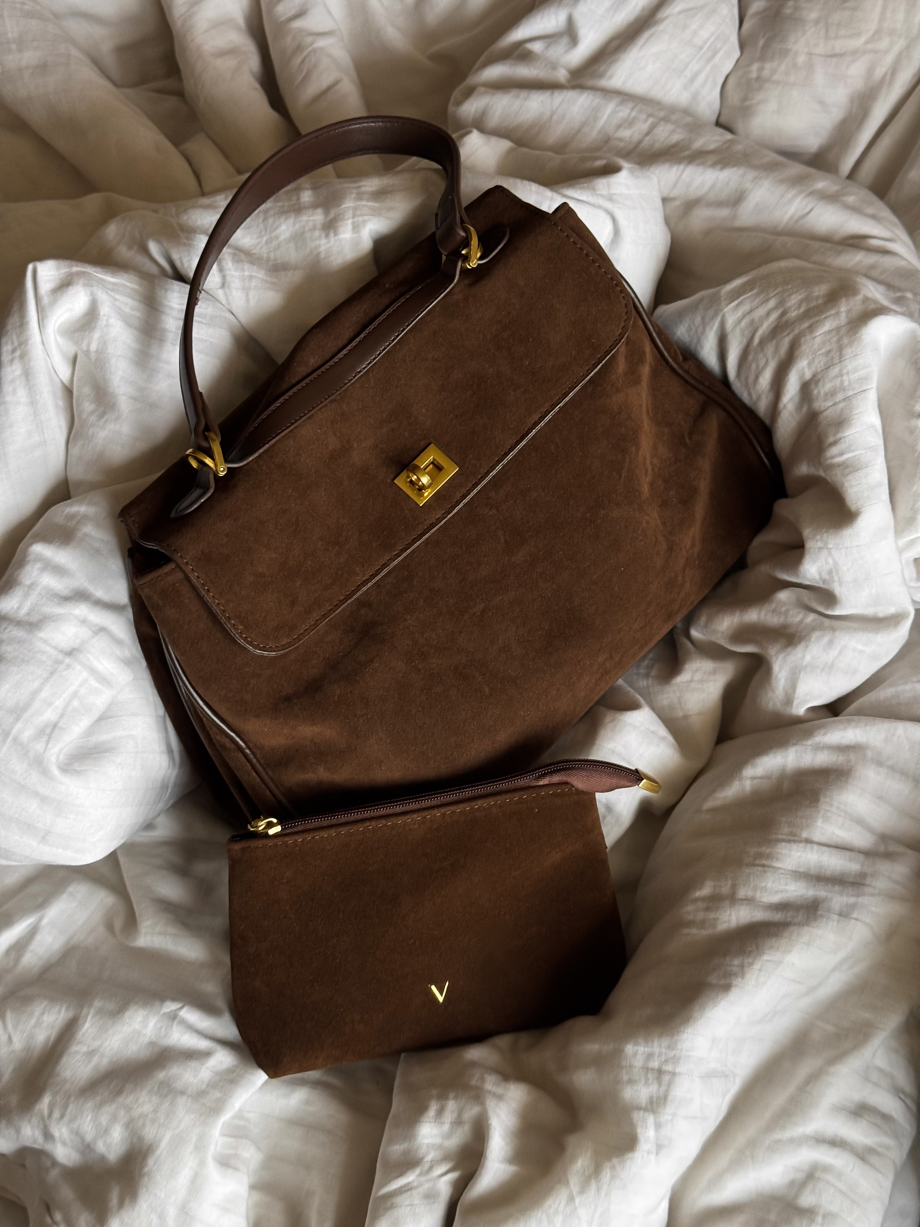 Suede Handbag