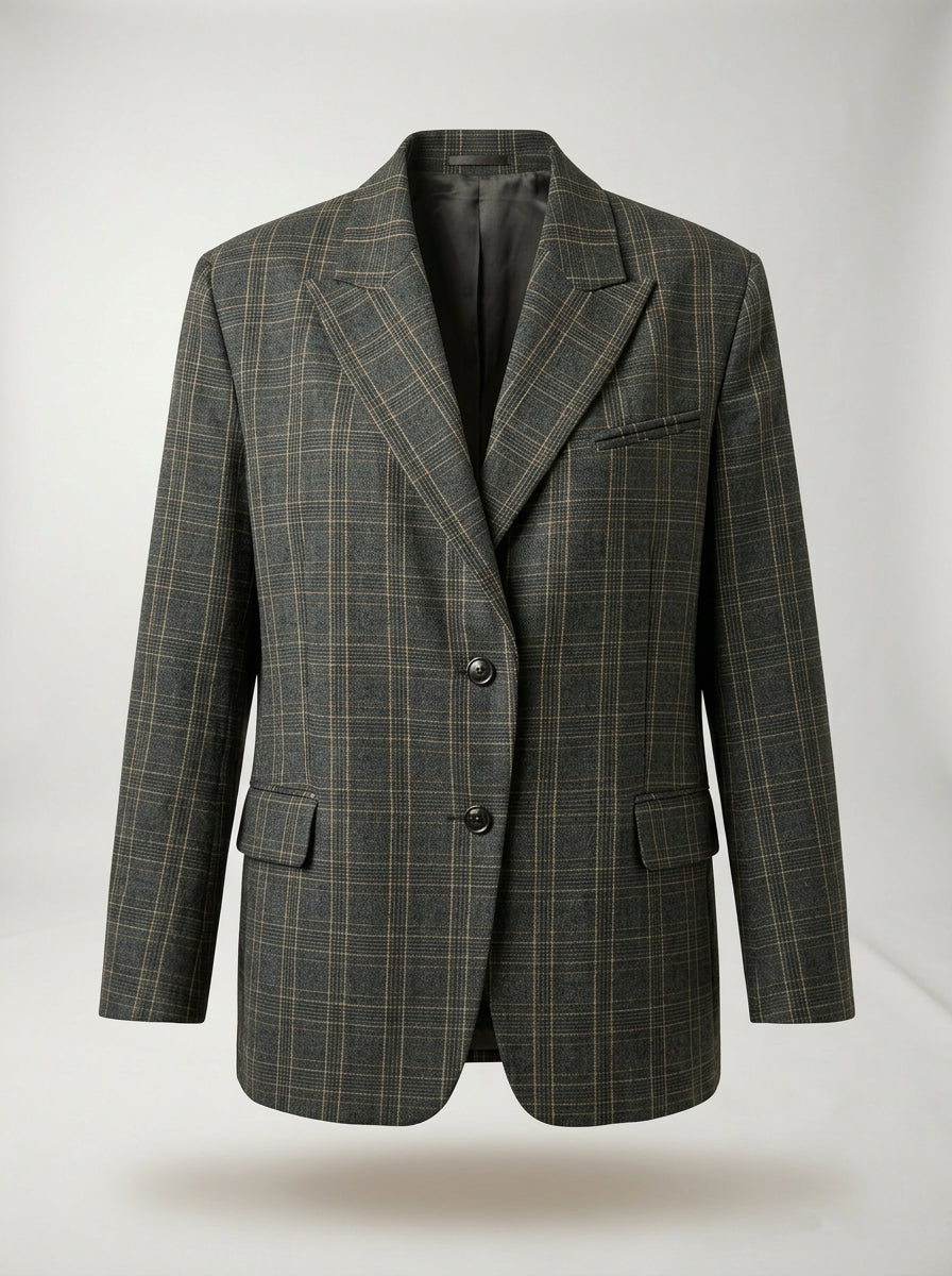 Grey Checked Blazer