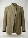 Beige Checked Blazer
