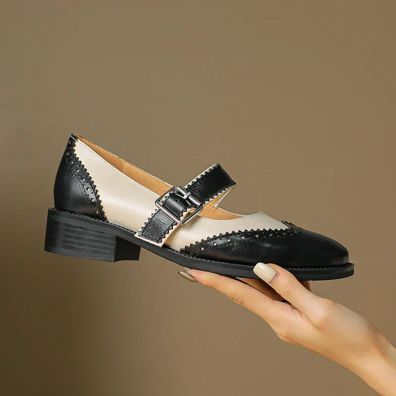 Marceline - Chaussures rétro en cuir