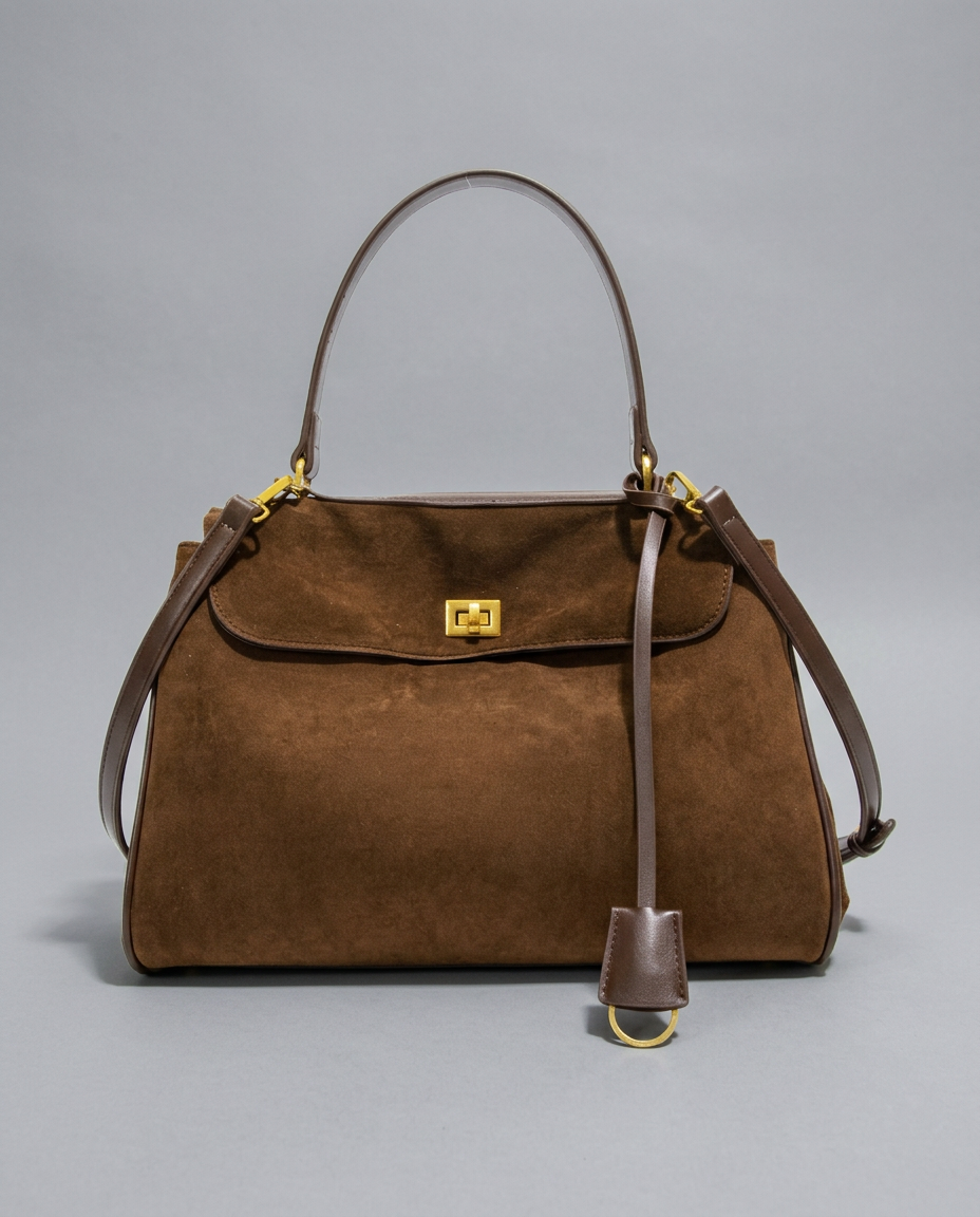 Suede Handbag
