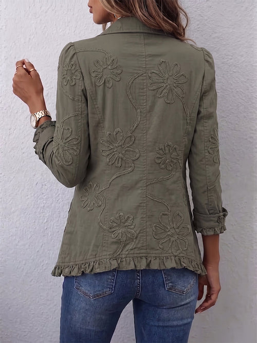 Ascensión | Embroidered Jacket with Ruffles