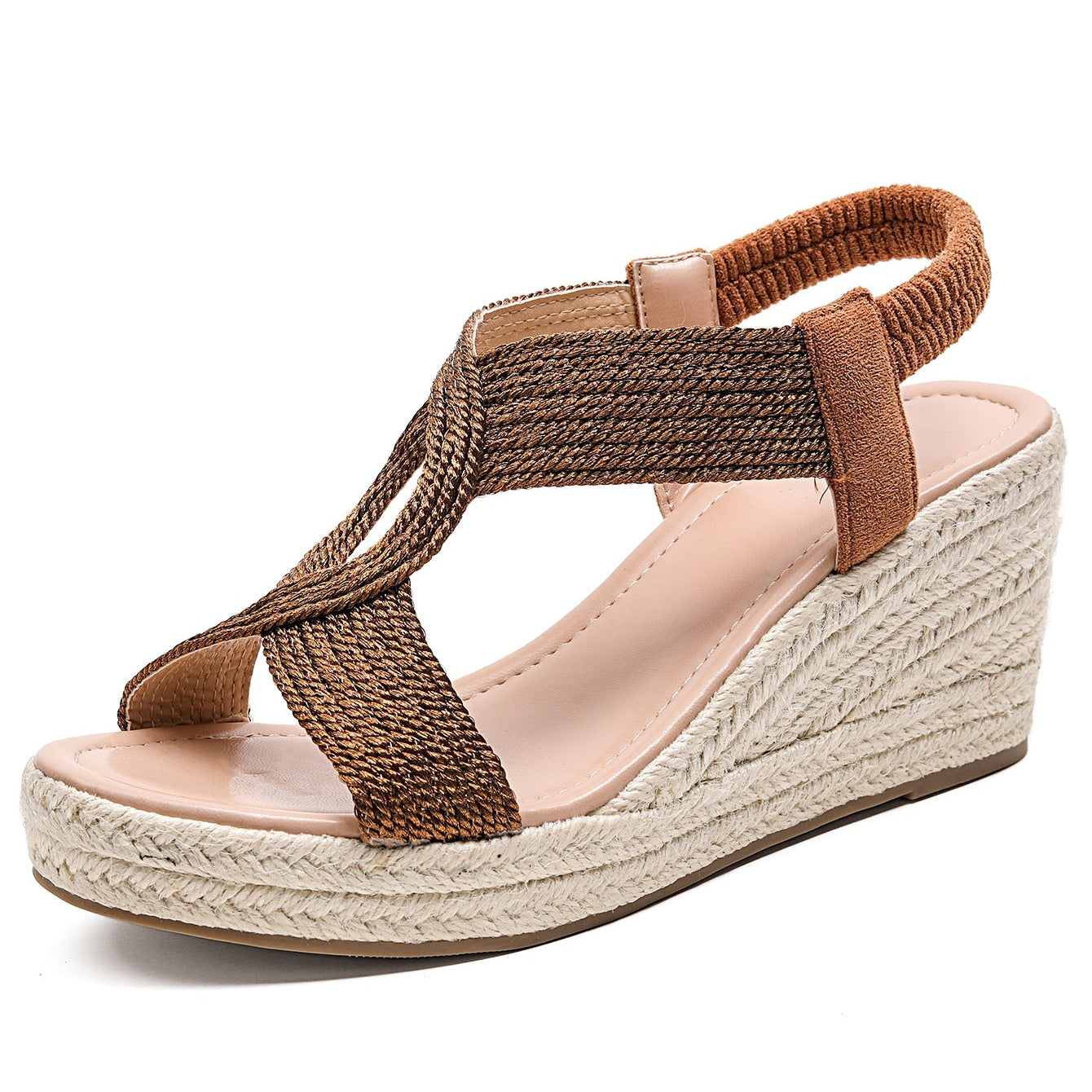 Aroa | wedge sandals with handcrafted woven detail